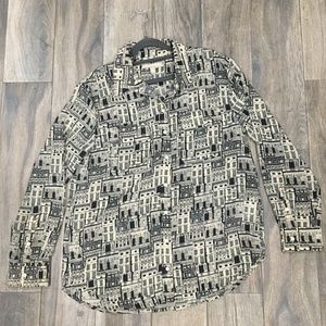 Banana Republic City Buildings Button Down Shirt